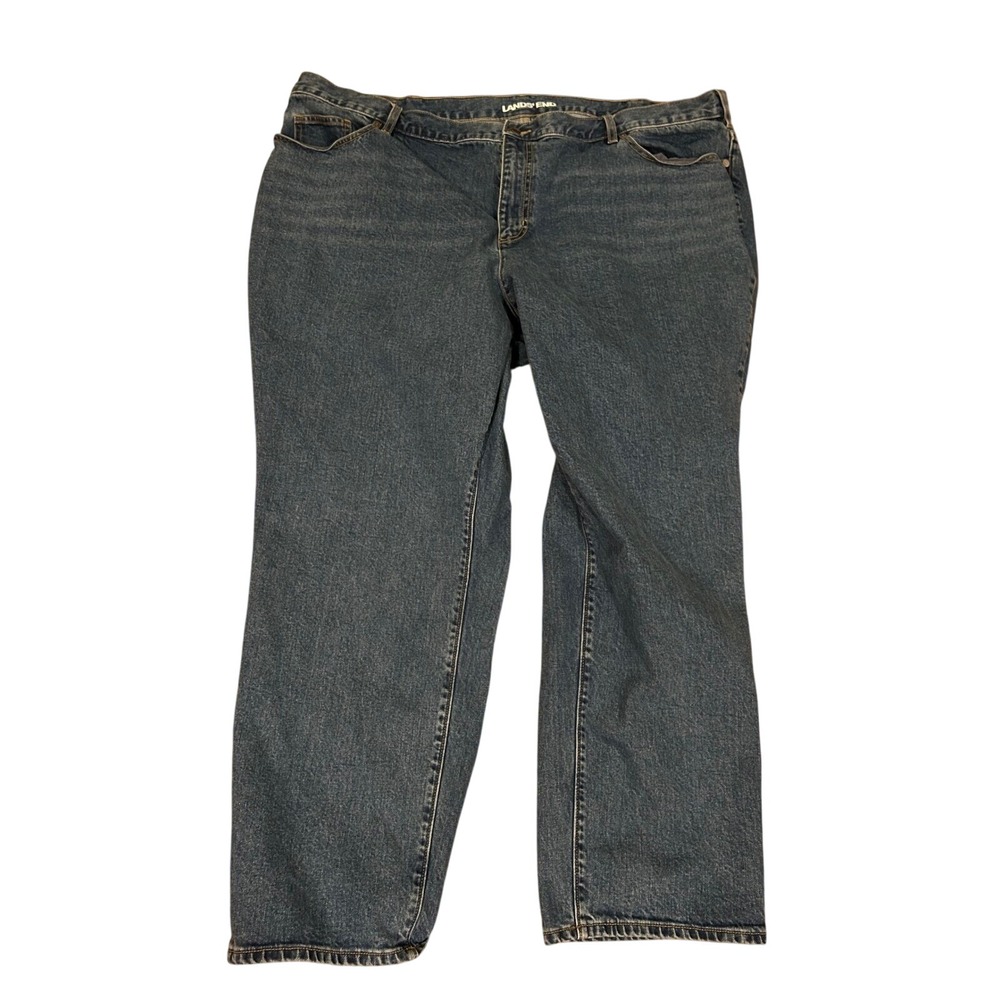 Lands' End High Rise‎ Straight Leg Jeans Comfort Stretch Denim Plus Size 24w